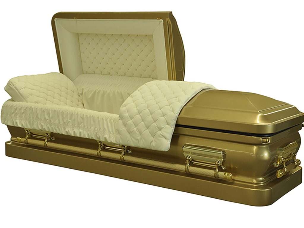Gold casket in the UK